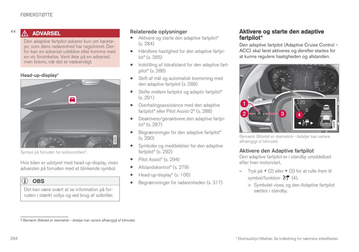 Volvo XC90 II 2 Bilens instruktionsbog / page 286