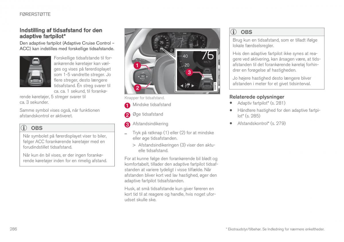 Volvo XC90 II 2 Bilens instruktionsbog / page 288