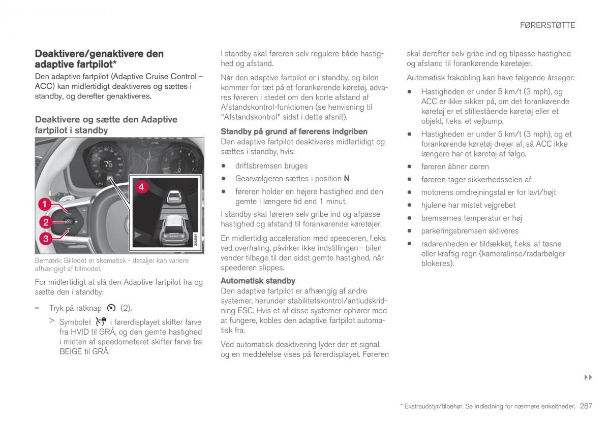 Volvo XC90 II 2 Bilens instruktionsbog / page 289