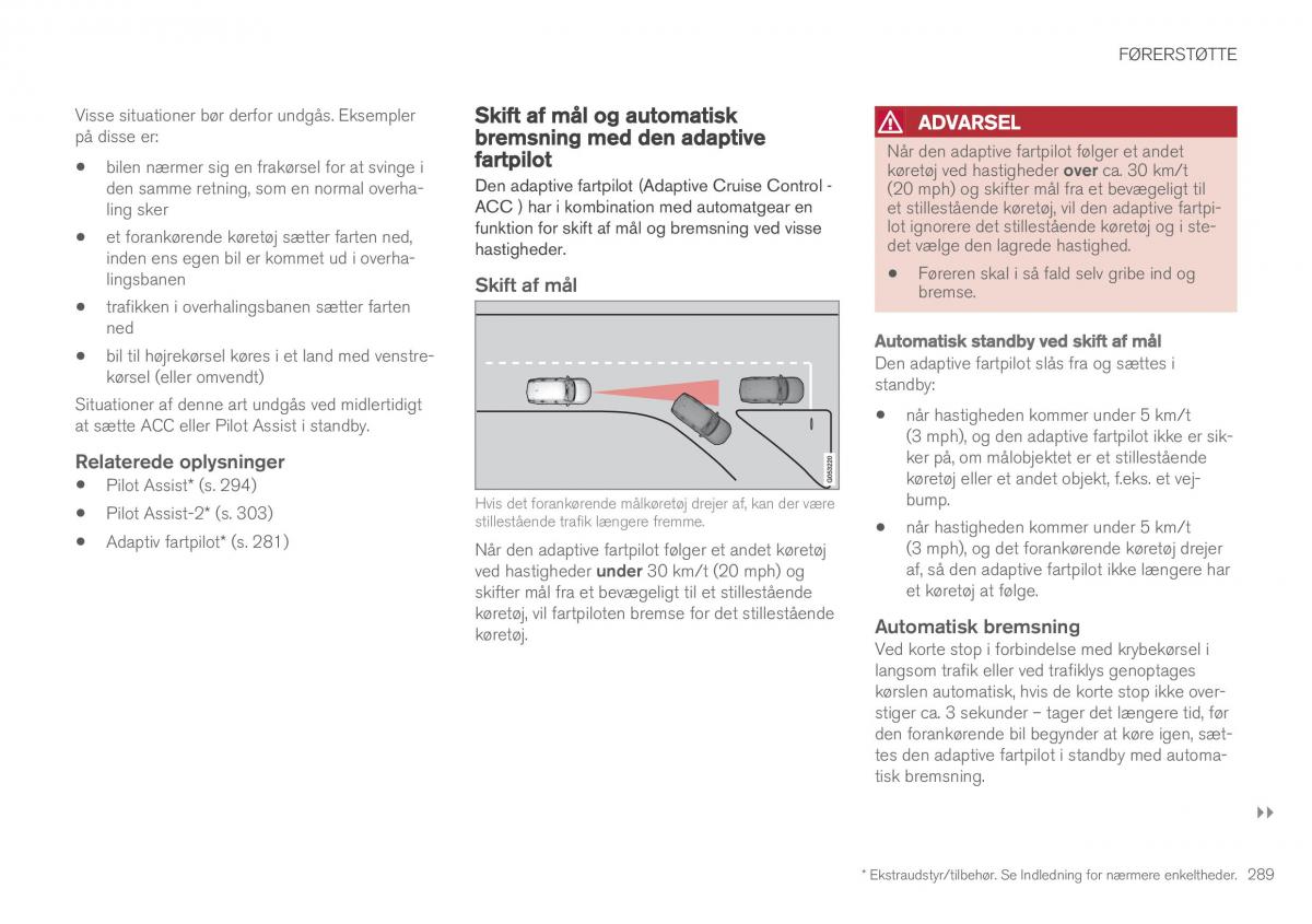 Volvo XC90 II 2 Bilens instruktionsbog / page 291