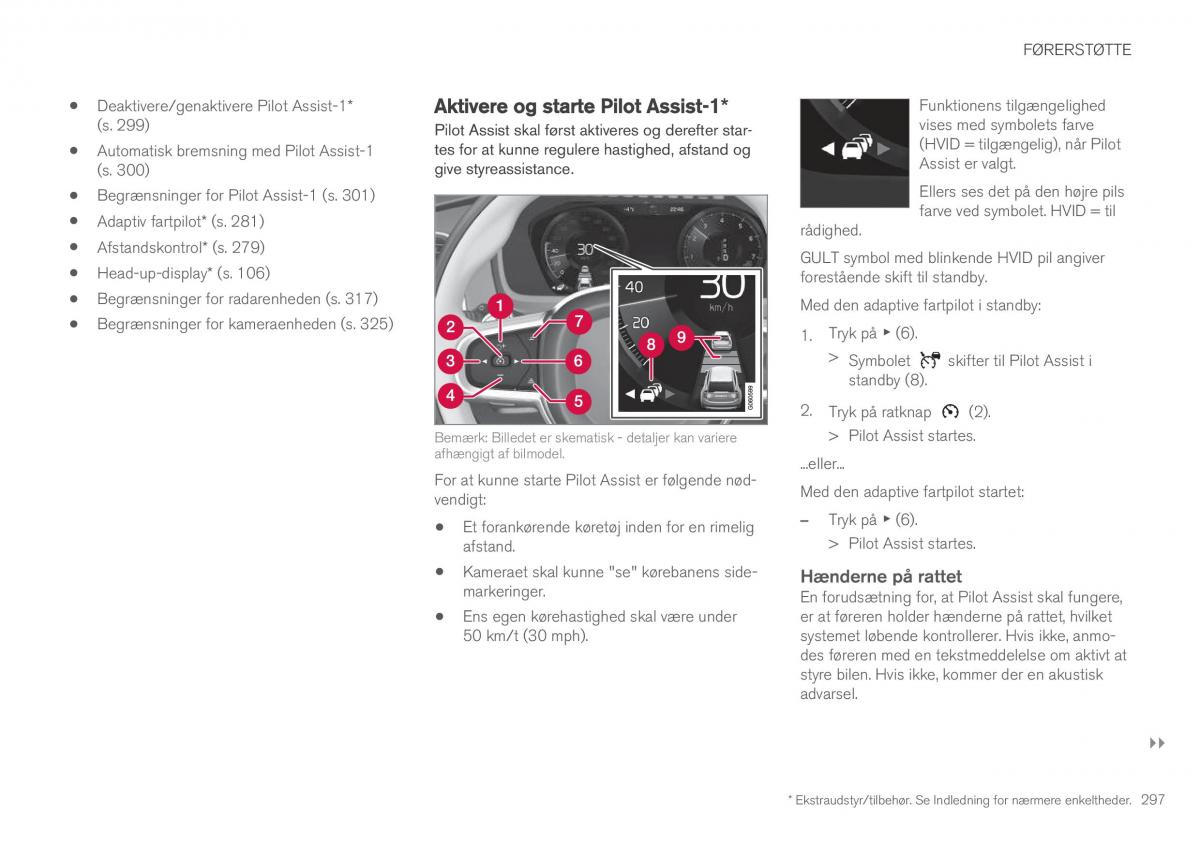 Volvo XC90 II 2 Bilens instruktionsbog / page 299