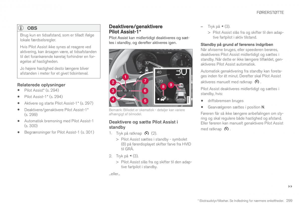 Volvo XC90 II 2 Bilens instruktionsbog / page 301