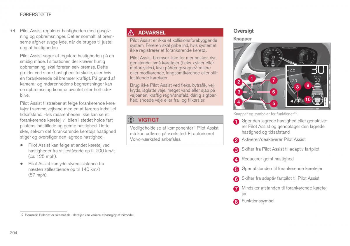 Volvo XC90 II 2 Bilens instruktionsbog / page 306