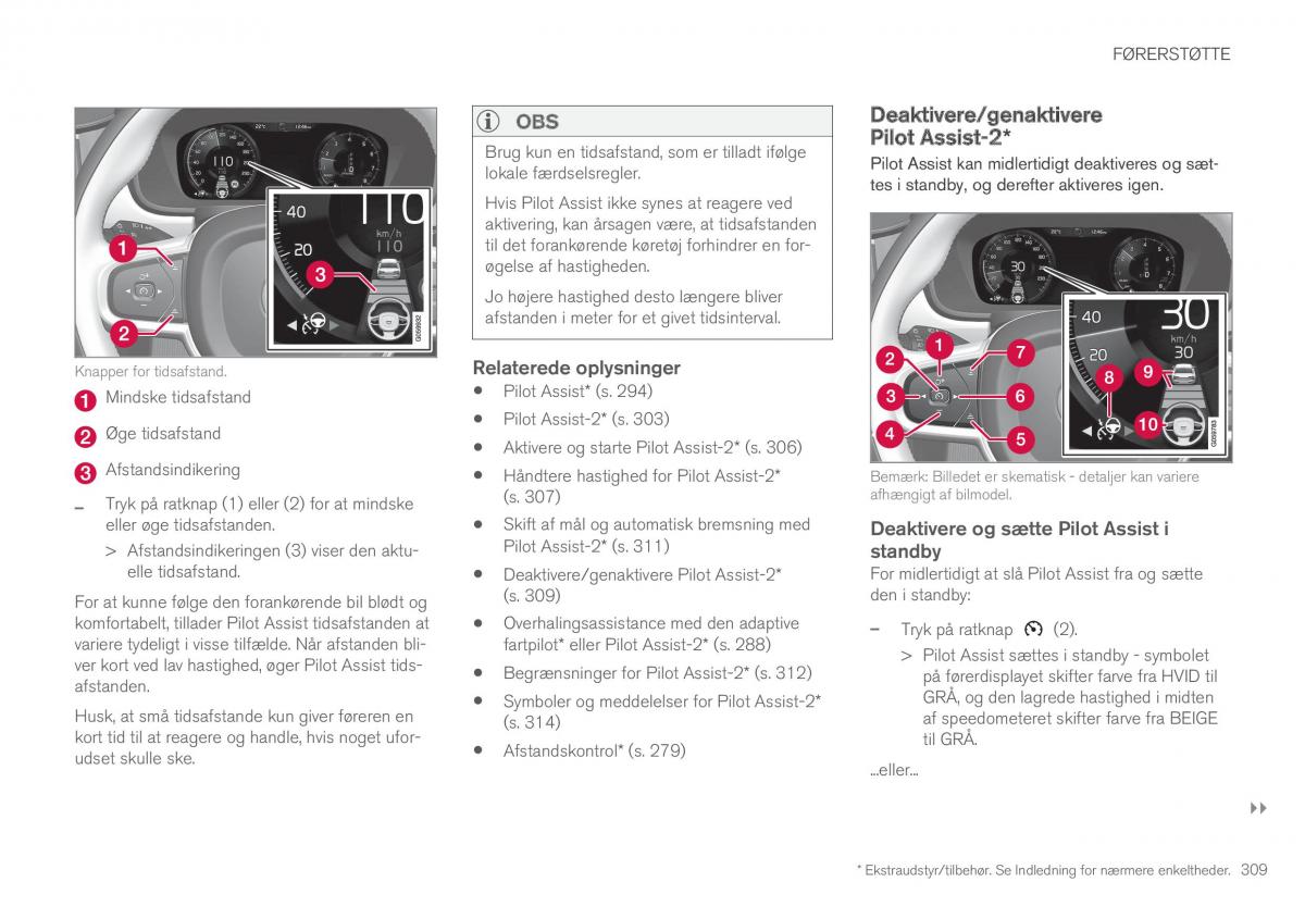 Volvo XC90 II 2 Bilens instruktionsbog / page 311