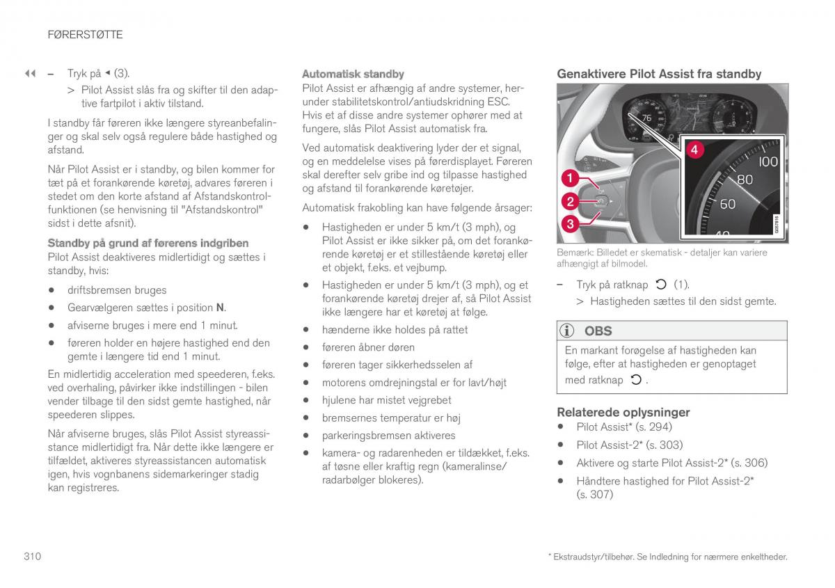 Volvo XC90 II 2 Bilens instruktionsbog / page 312