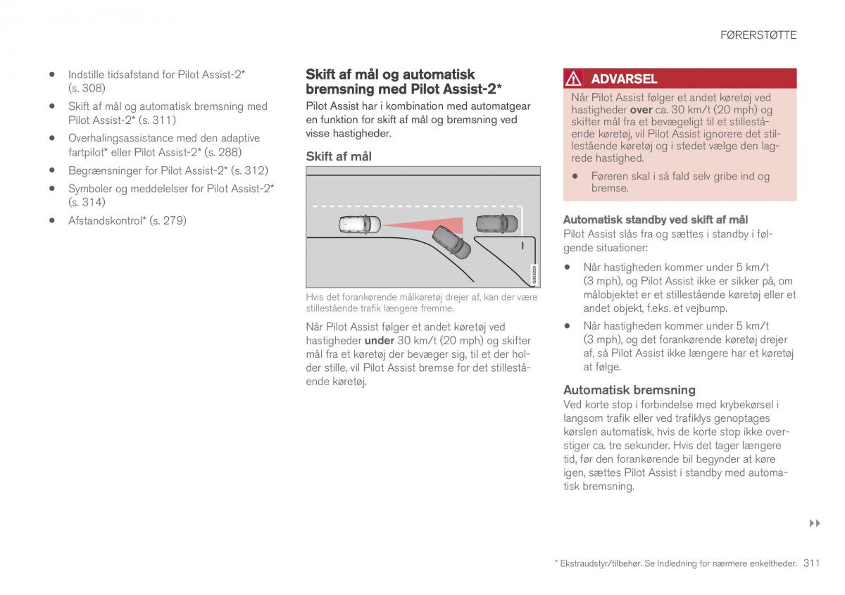 Volvo XC90 II 2 Bilens instruktionsbog / page 313