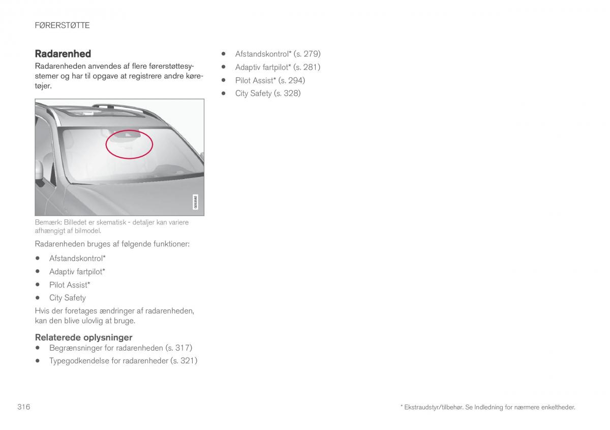 Volvo XC90 II 2 Bilens instruktionsbog / page 318