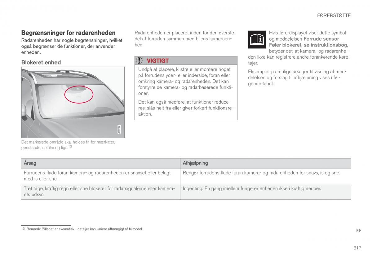 Volvo XC90 II 2 Bilens instruktionsbog / page 319