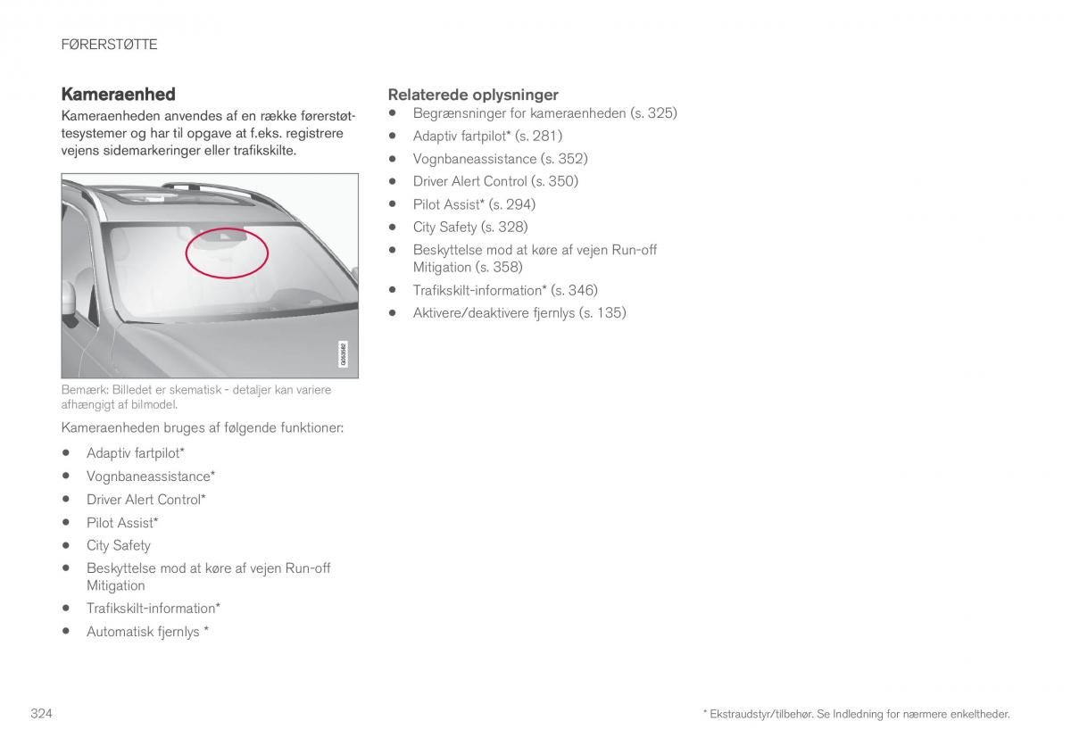 Volvo XC90 II 2 Bilens instruktionsbog / page 326