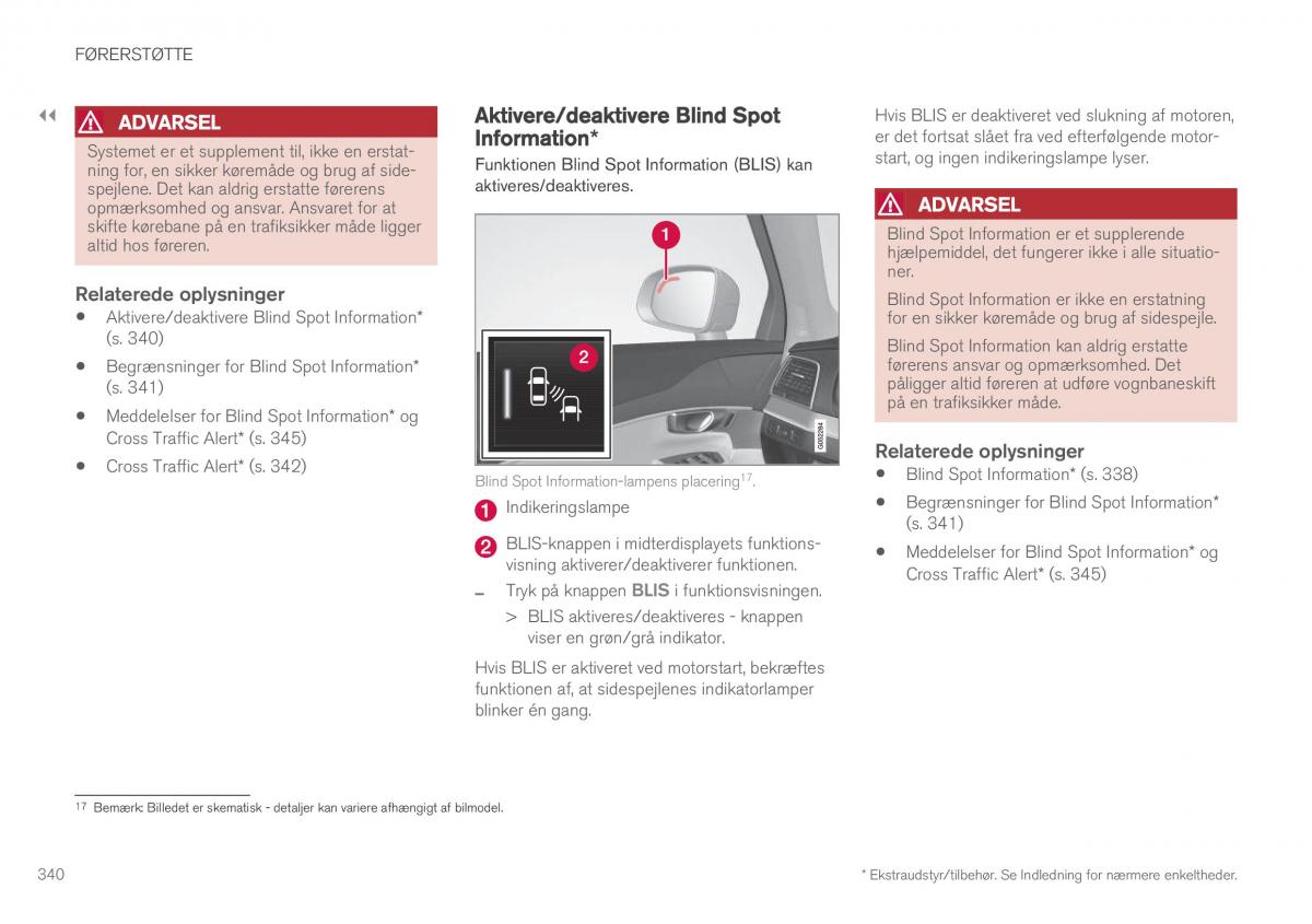 Volvo XC90 II 2 Bilens instruktionsbog / page 342