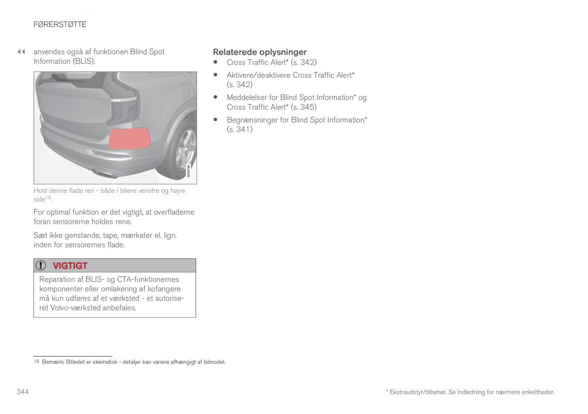 Volvo XC90 II 2 Bilens instruktionsbog / page 346