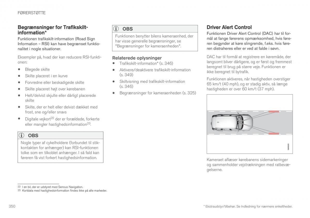 Volvo XC90 II 2 Bilens instruktionsbog / page 352