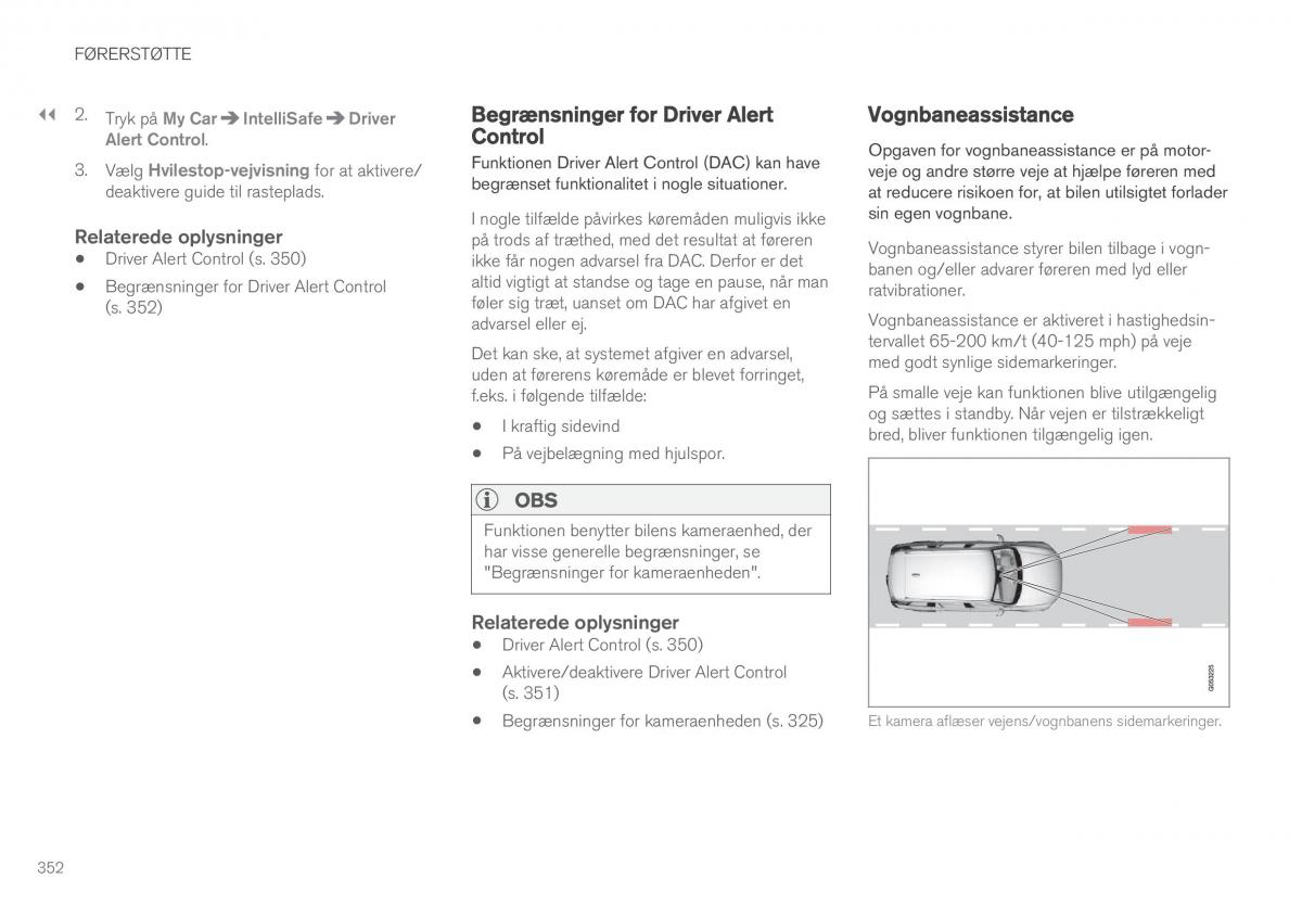 Volvo XC90 II 2 Bilens instruktionsbog / page 354