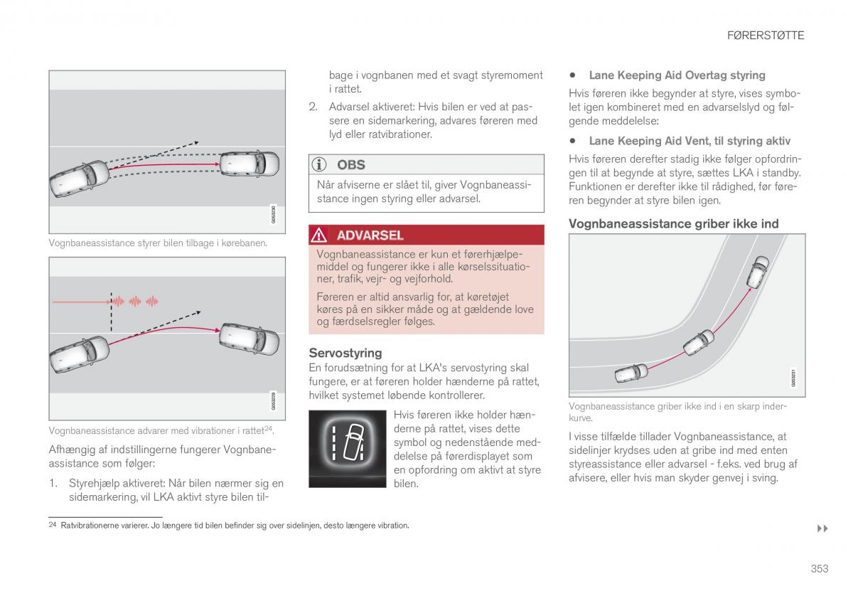 Volvo XC90 II 2 Bilens instruktionsbog / page 355