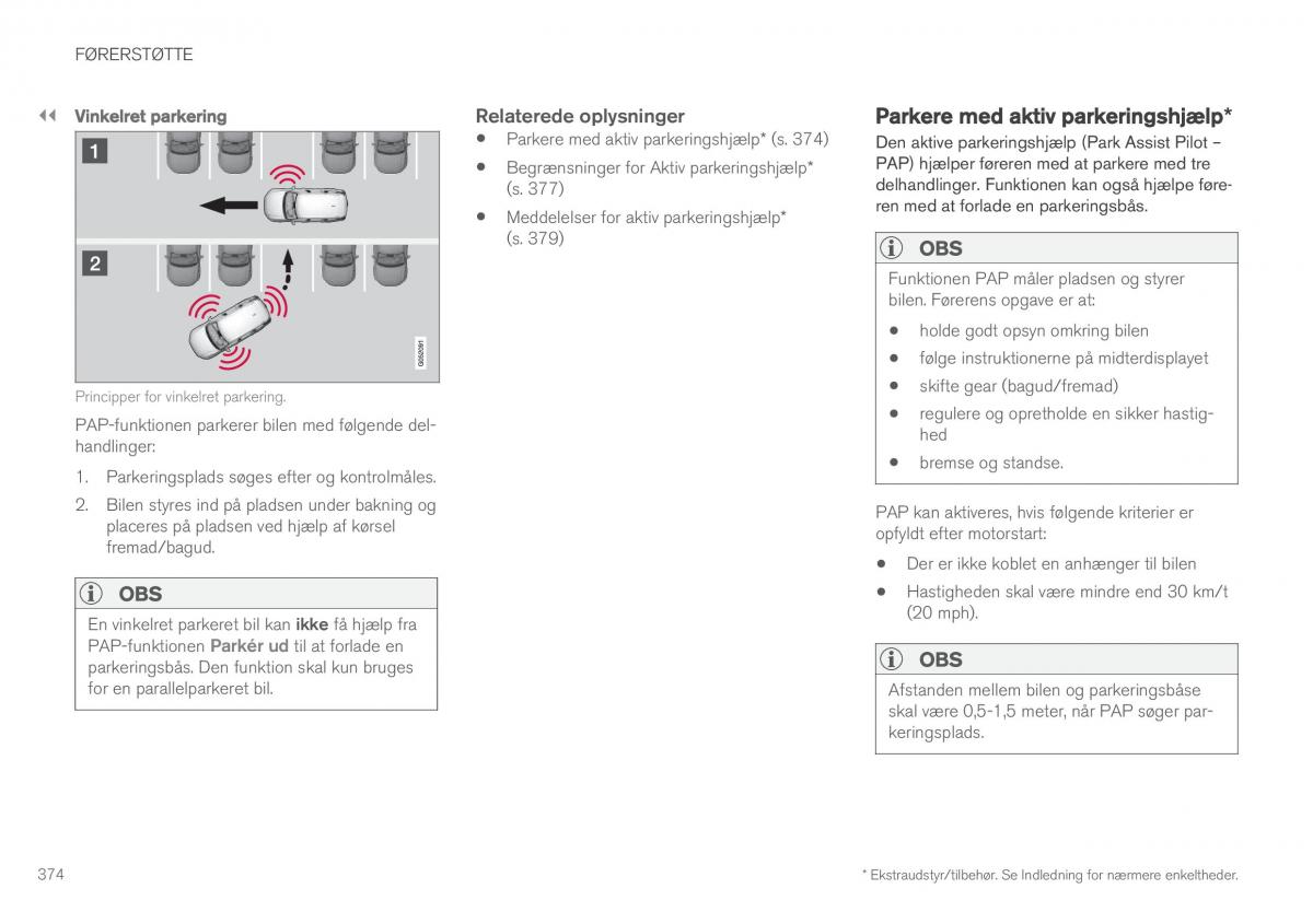 Volvo XC90 II 2 Bilens instruktionsbog / page 376