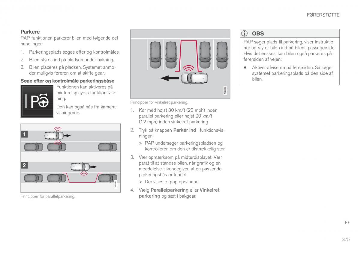 Volvo XC90 II 2 Bilens instruktionsbog / page 377