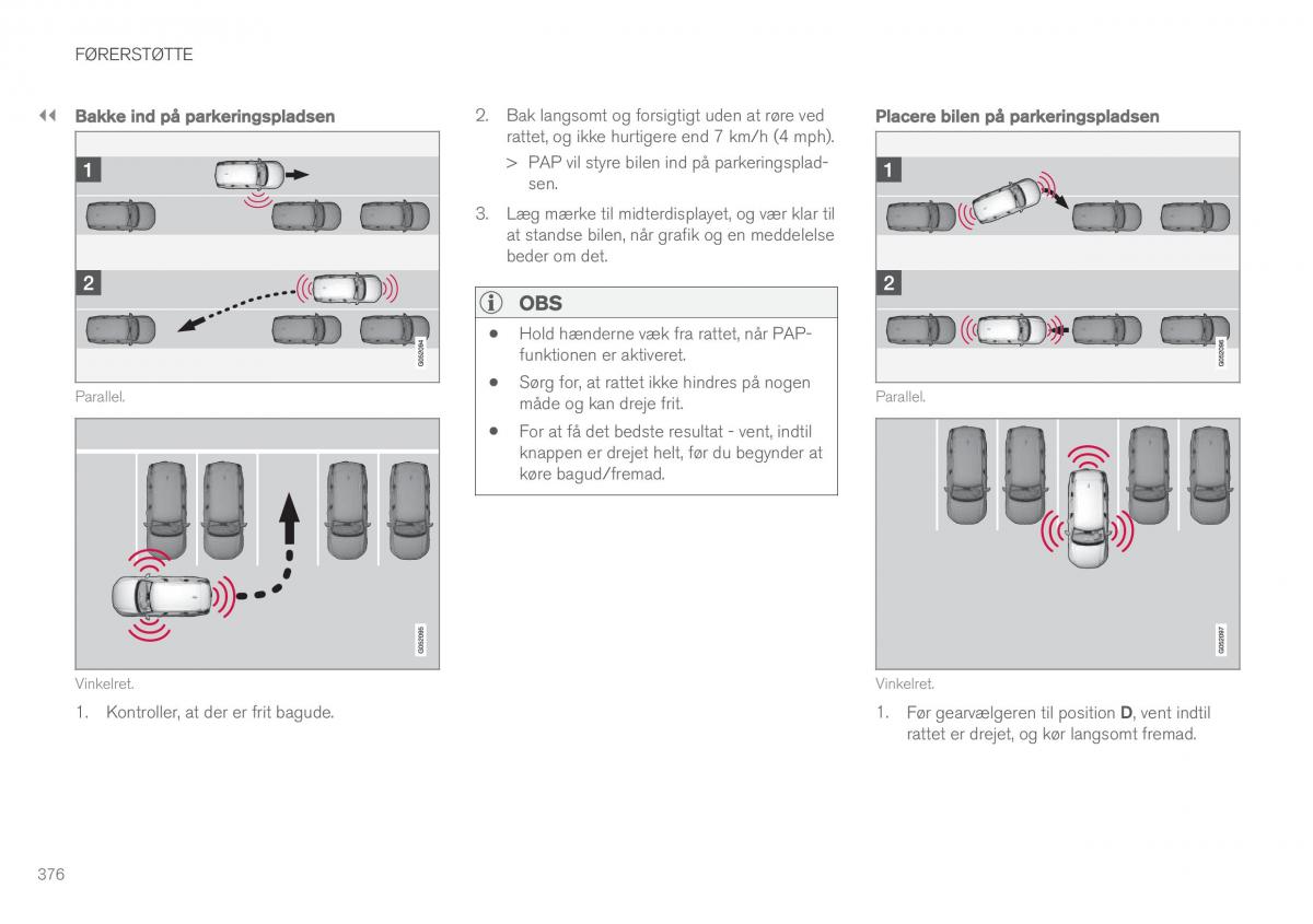 Volvo XC90 II 2 Bilens instruktionsbog / page 378