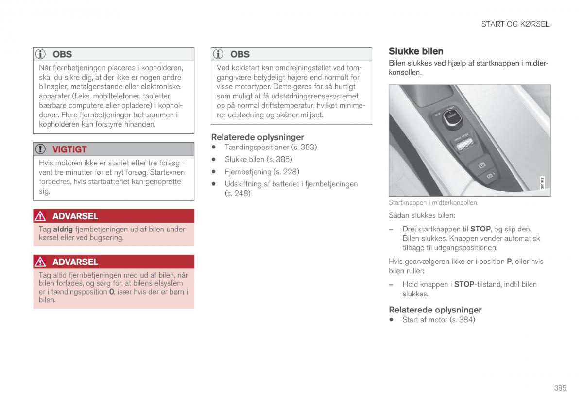 Volvo XC90 II 2 Bilens instruktionsbog / page 387