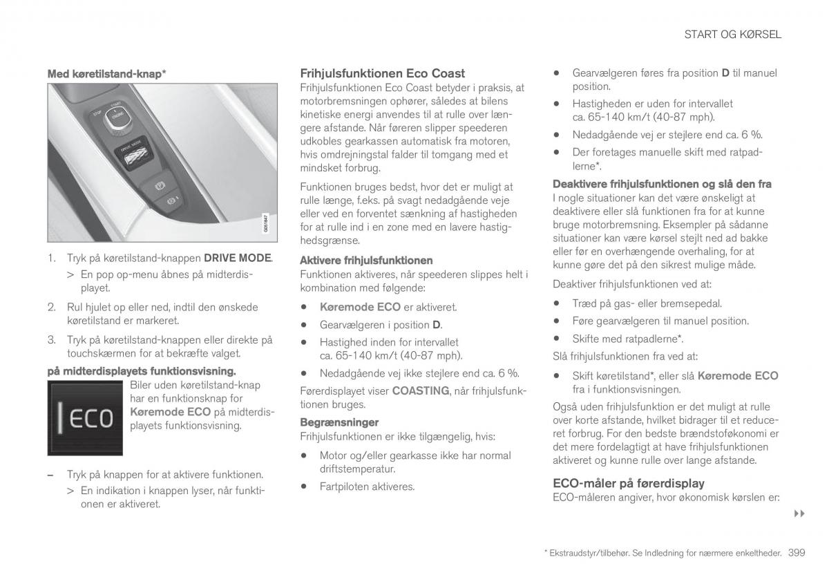 Volvo XC90 II 2 Bilens instruktionsbog / page 401