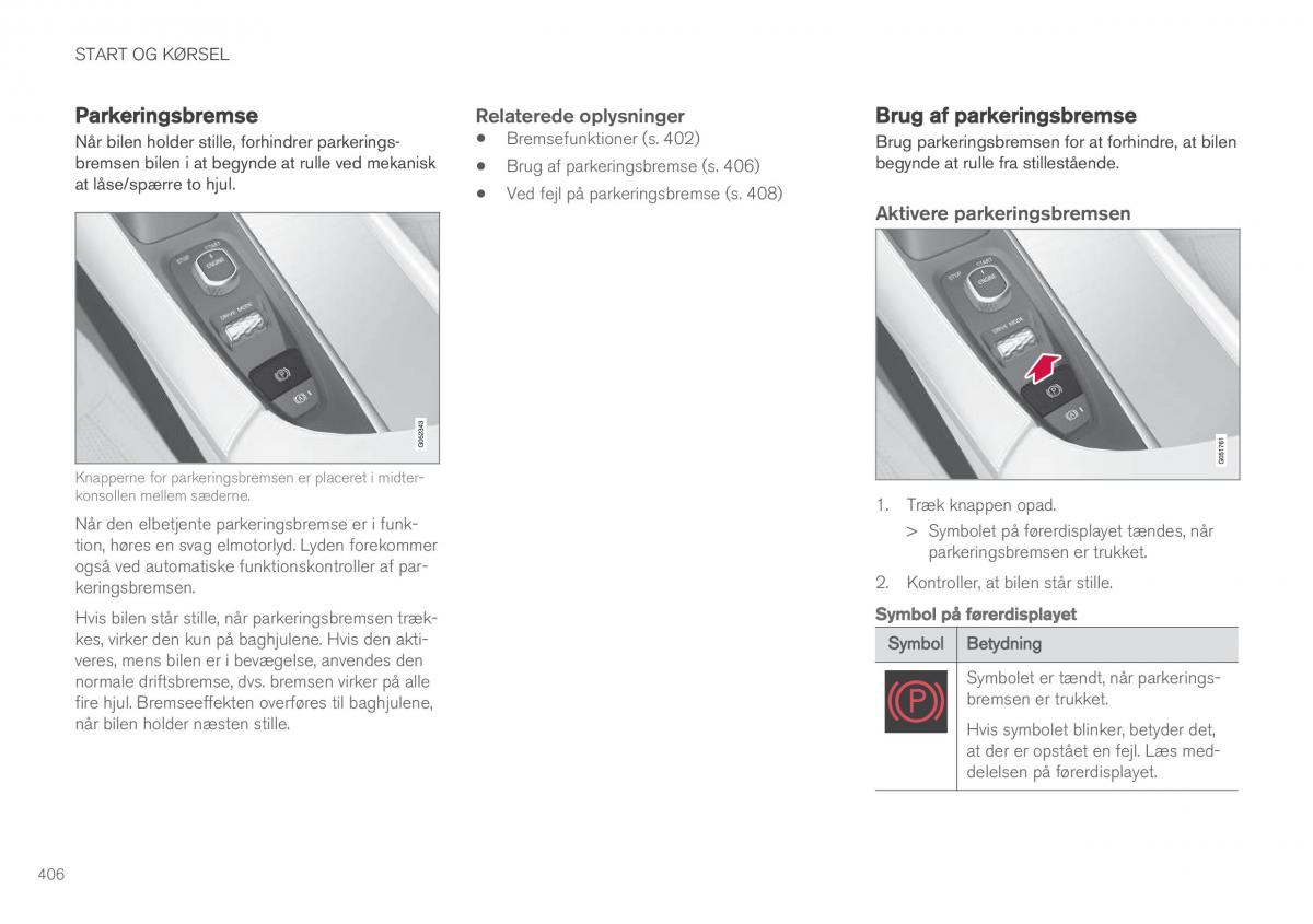 Volvo XC90 II 2 Bilens instruktionsbog / page 408