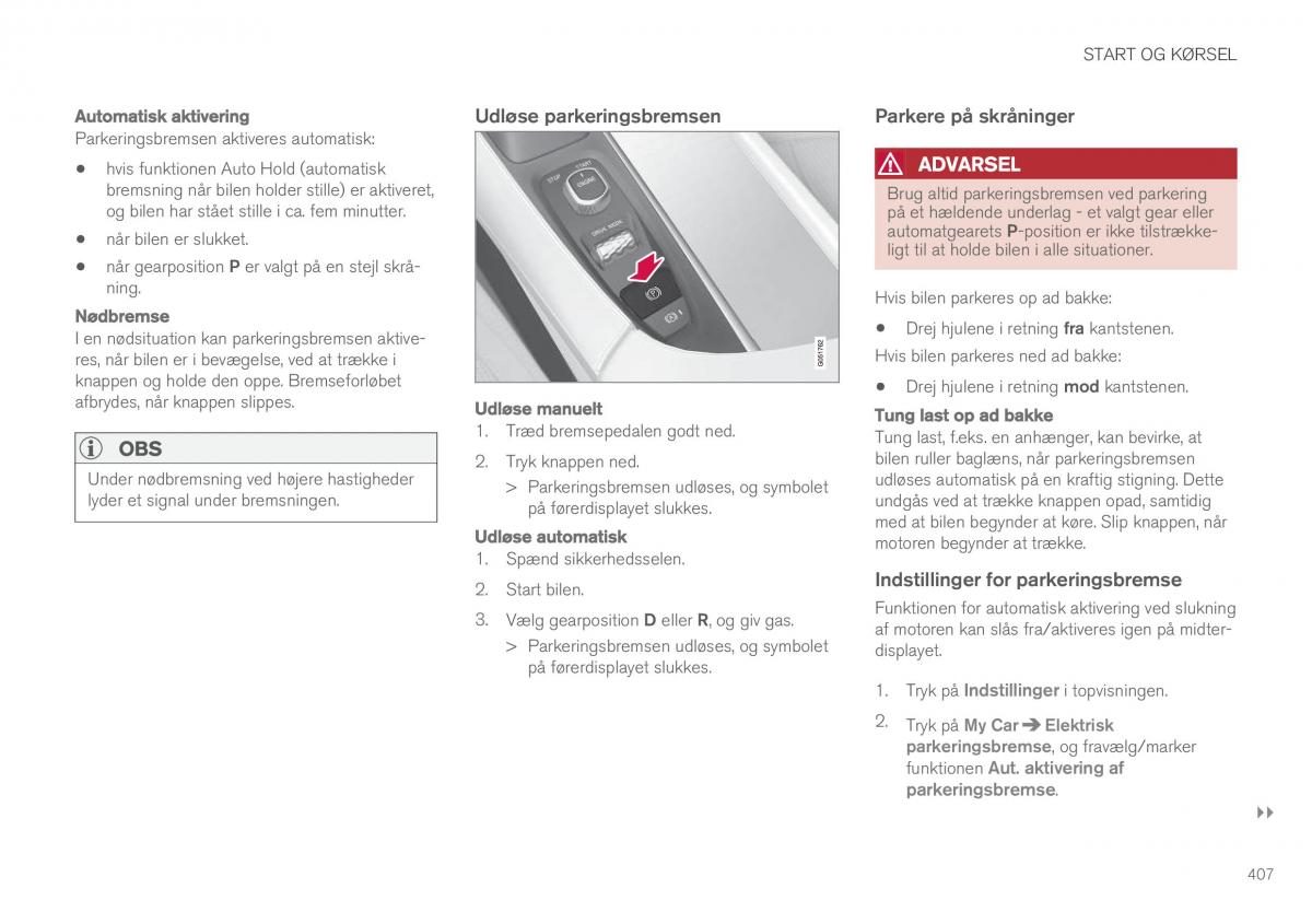 Volvo XC90 II 2 Bilens instruktionsbog / page 409