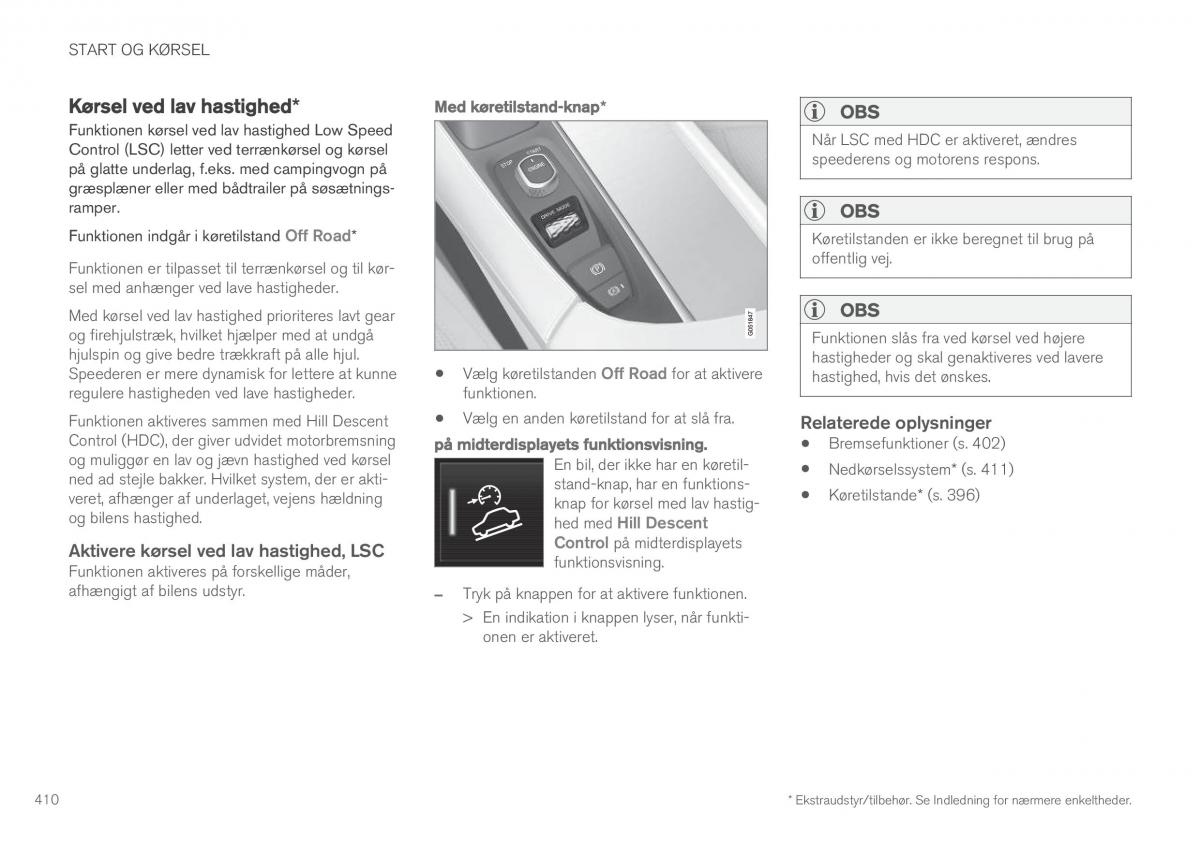 Volvo XC90 II 2 Bilens instruktionsbog / page 412