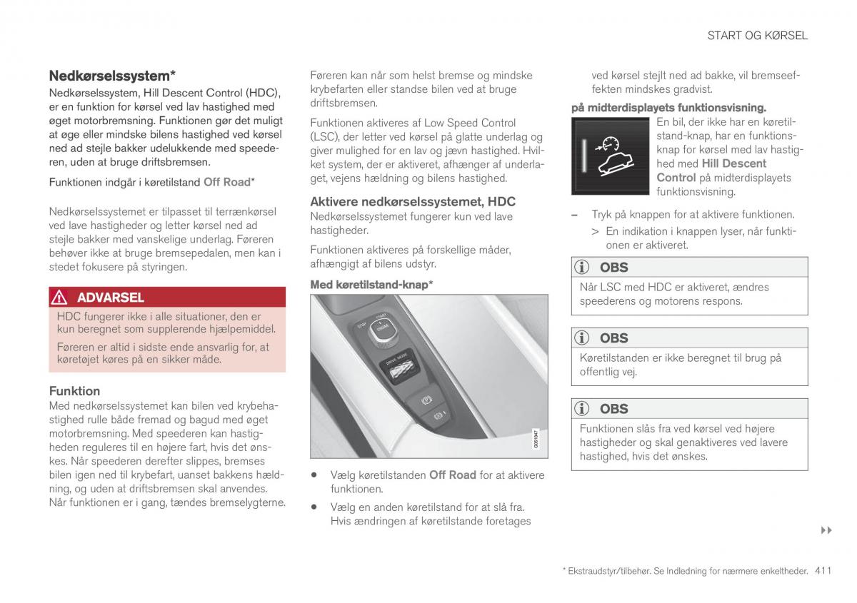 Volvo XC90 II 2 Bilens instruktionsbog / page 413