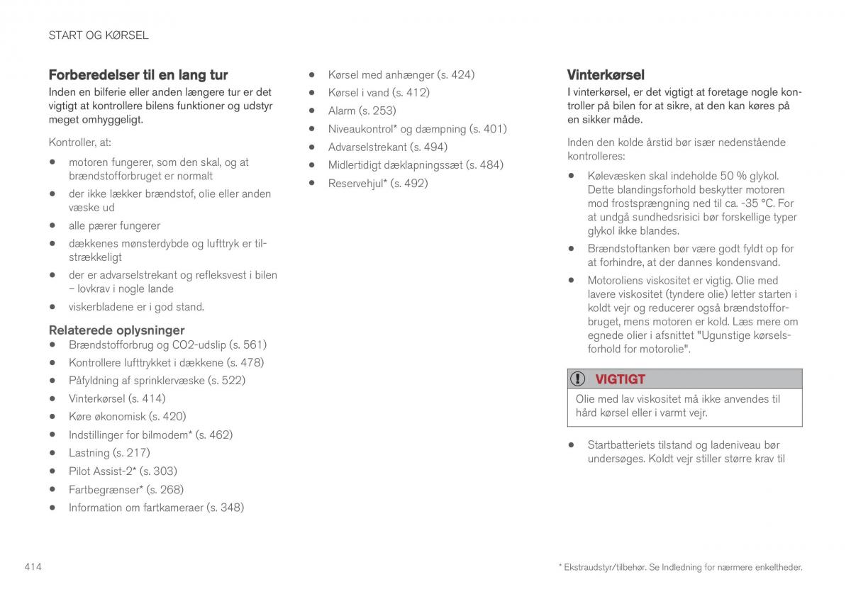 Volvo XC90 II 2 Bilens instruktionsbog / page 416