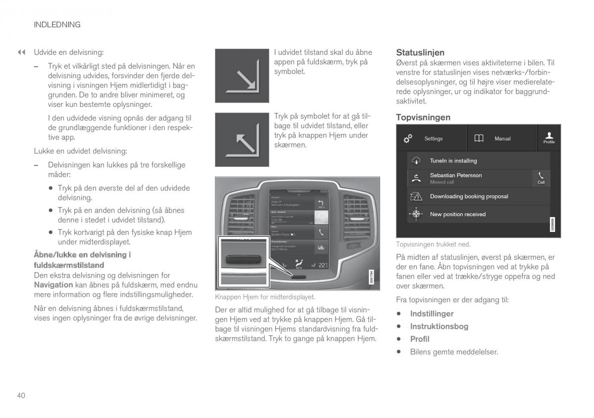 Volvo XC90 II 2 Bilens instruktionsbog / page 42