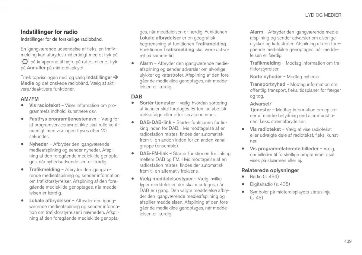 Volvo XC90 II 2 Bilens instruktionsbog / page 441