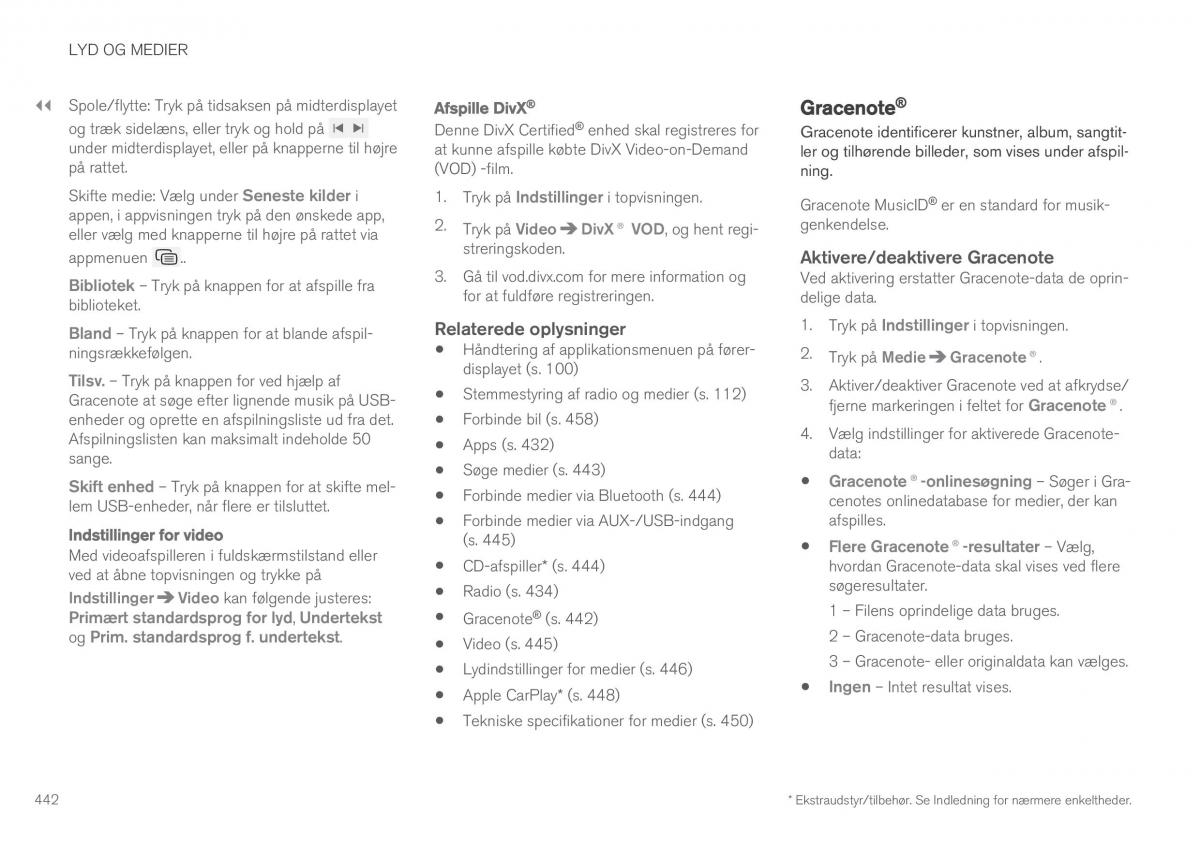 Volvo XC90 II 2 Bilens instruktionsbog / page 444