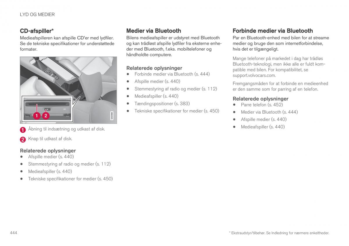 Volvo XC90 II 2 Bilens instruktionsbog / page 446