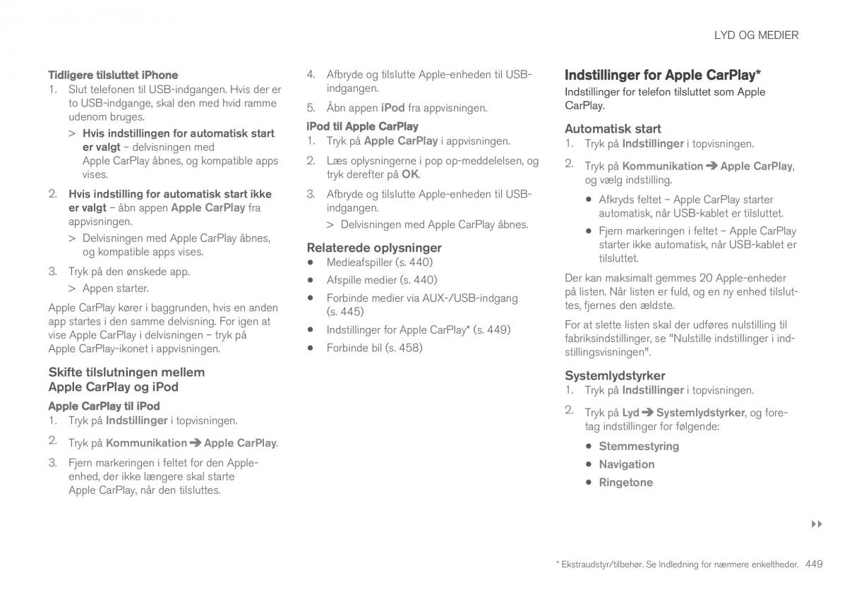 Volvo XC90 II 2 Bilens instruktionsbog / page 451