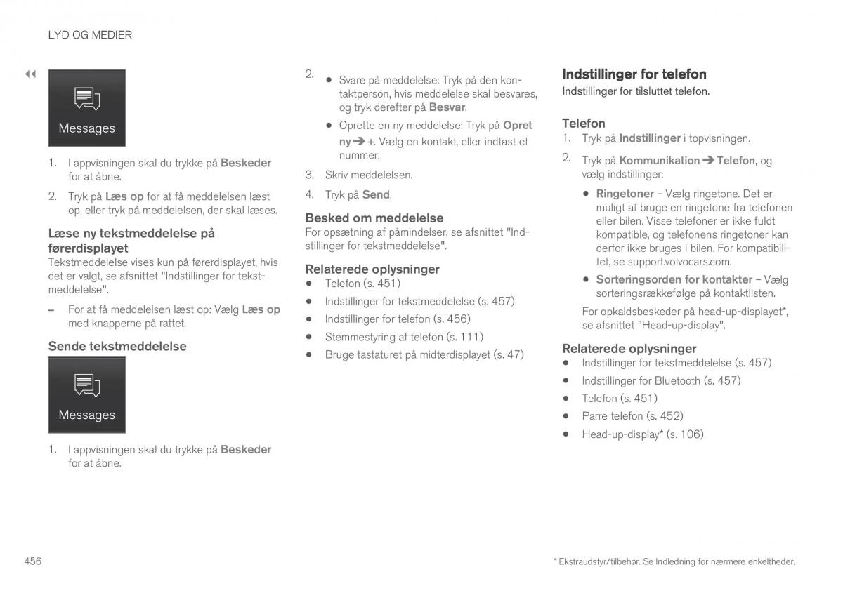 Volvo XC90 II 2 Bilens instruktionsbog / page 458