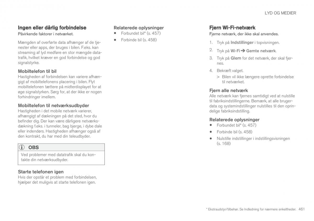 Volvo XC90 II 2 Bilens instruktionsbog / page 463