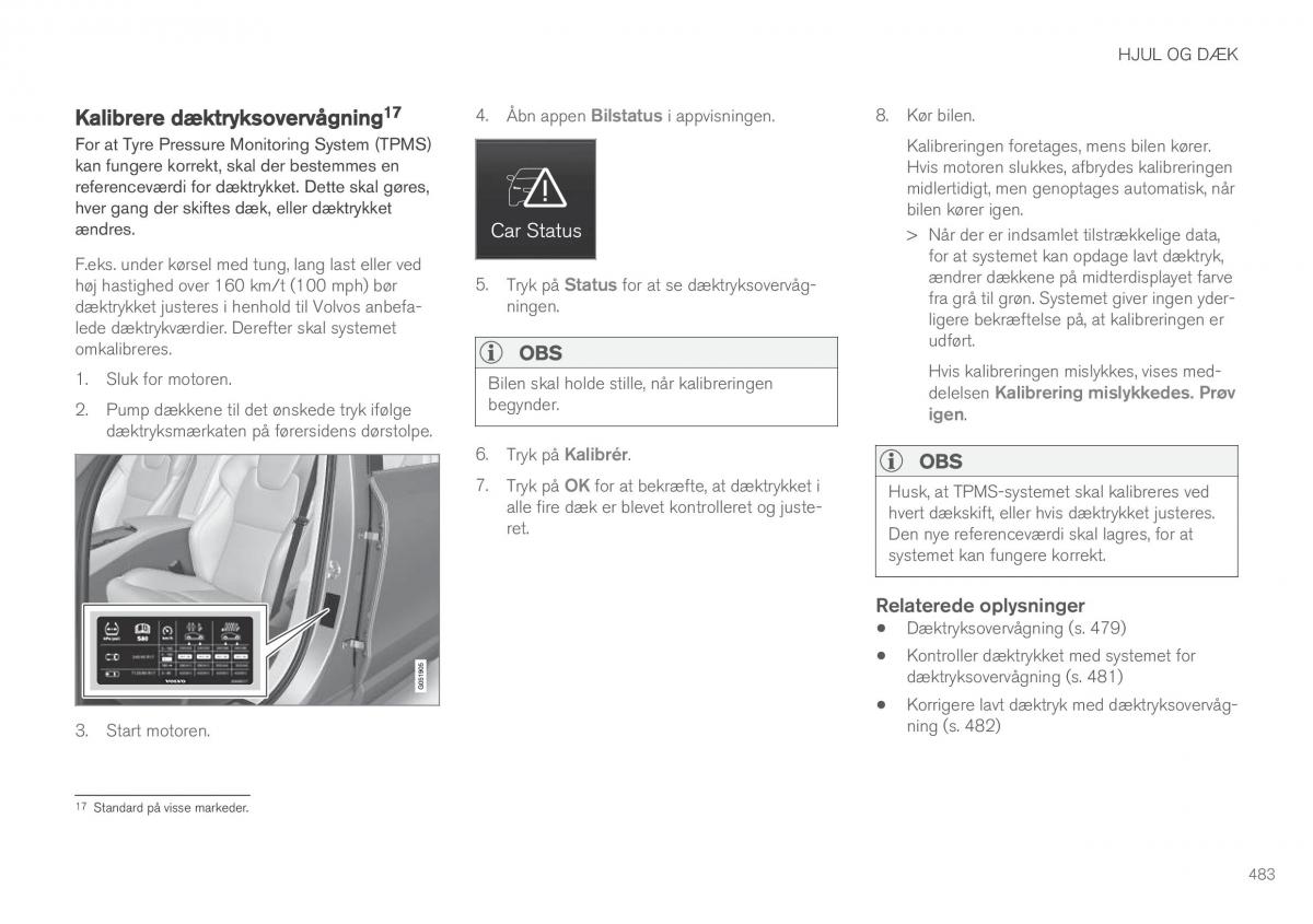 Volvo XC90 II 2 Bilens instruktionsbog / page 485