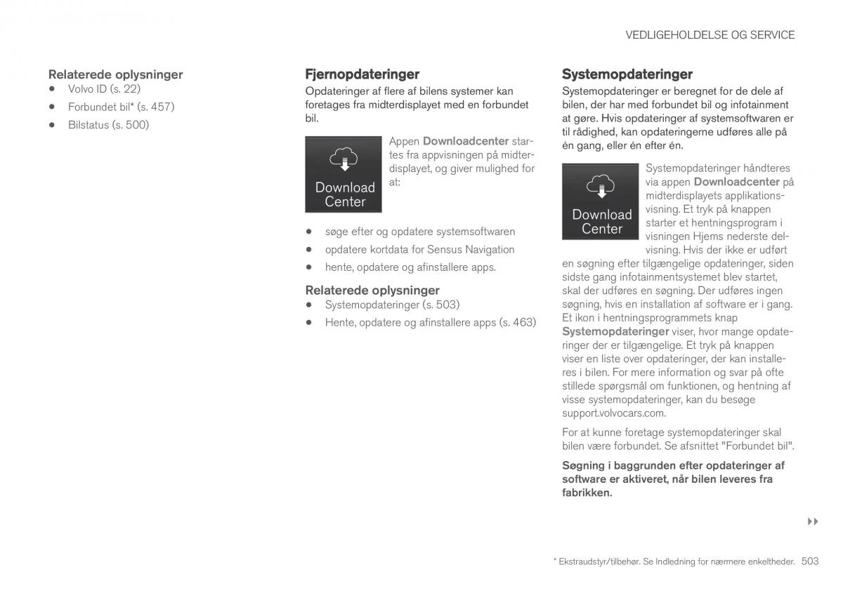 Volvo XC90 II 2 Bilens instruktionsbog / page 505