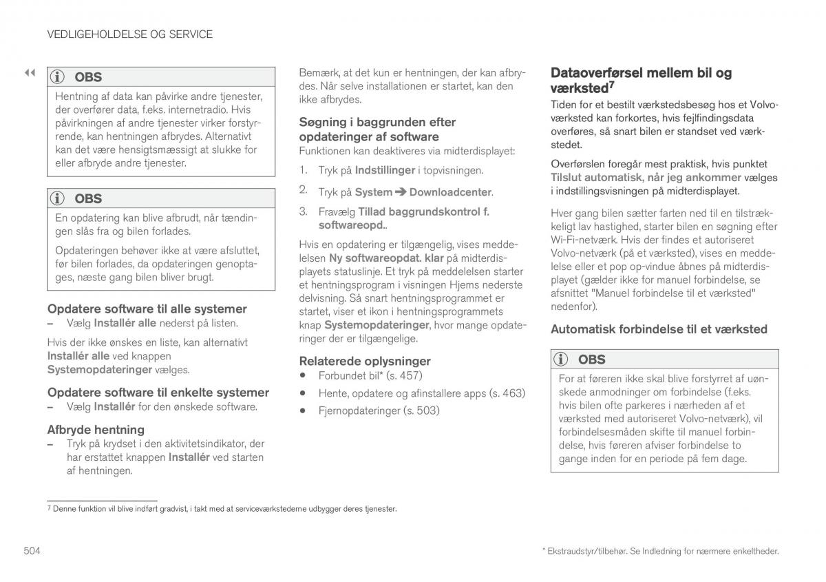 Volvo XC90 II 2 Bilens instruktionsbog / page 506