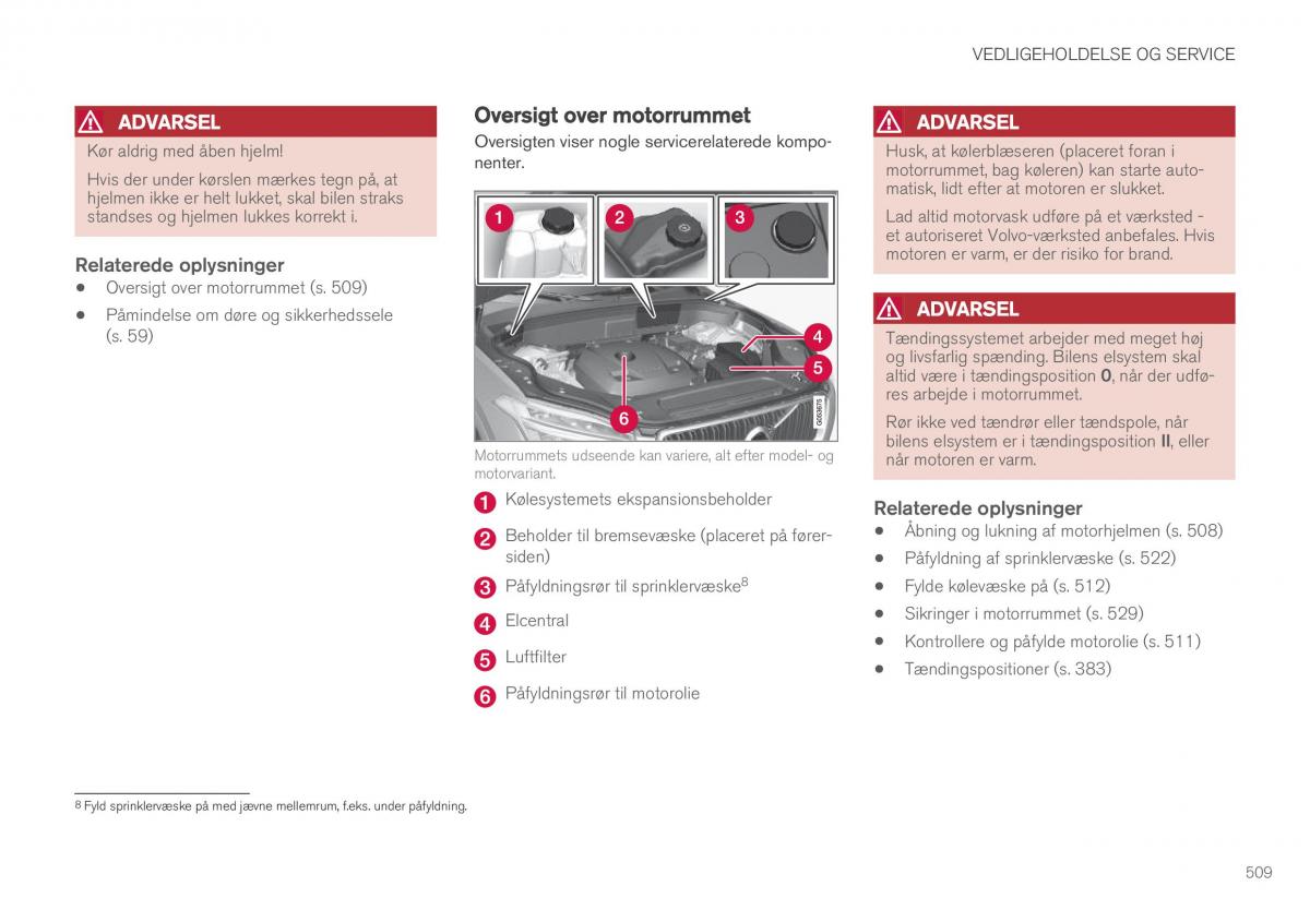 Volvo XC90 II 2 Bilens instruktionsbog / page 511