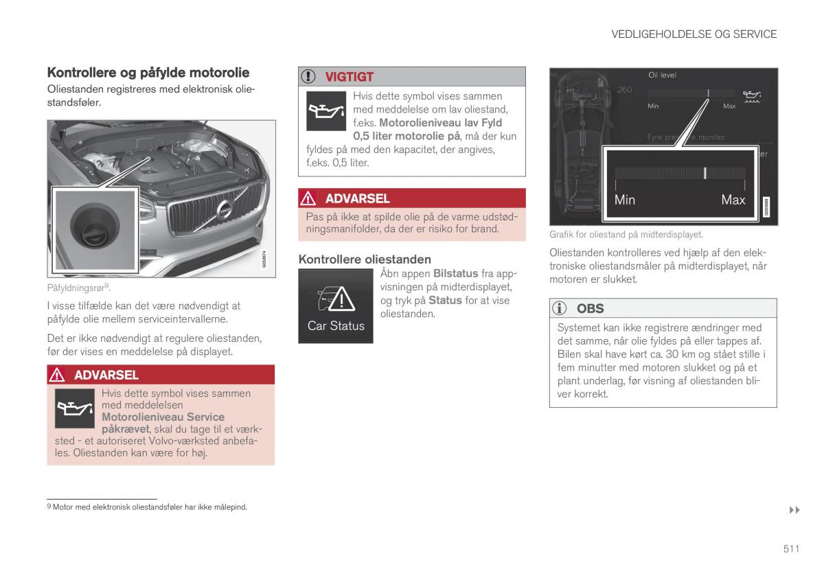 Volvo XC90 II 2 Bilens instruktionsbog / page 513