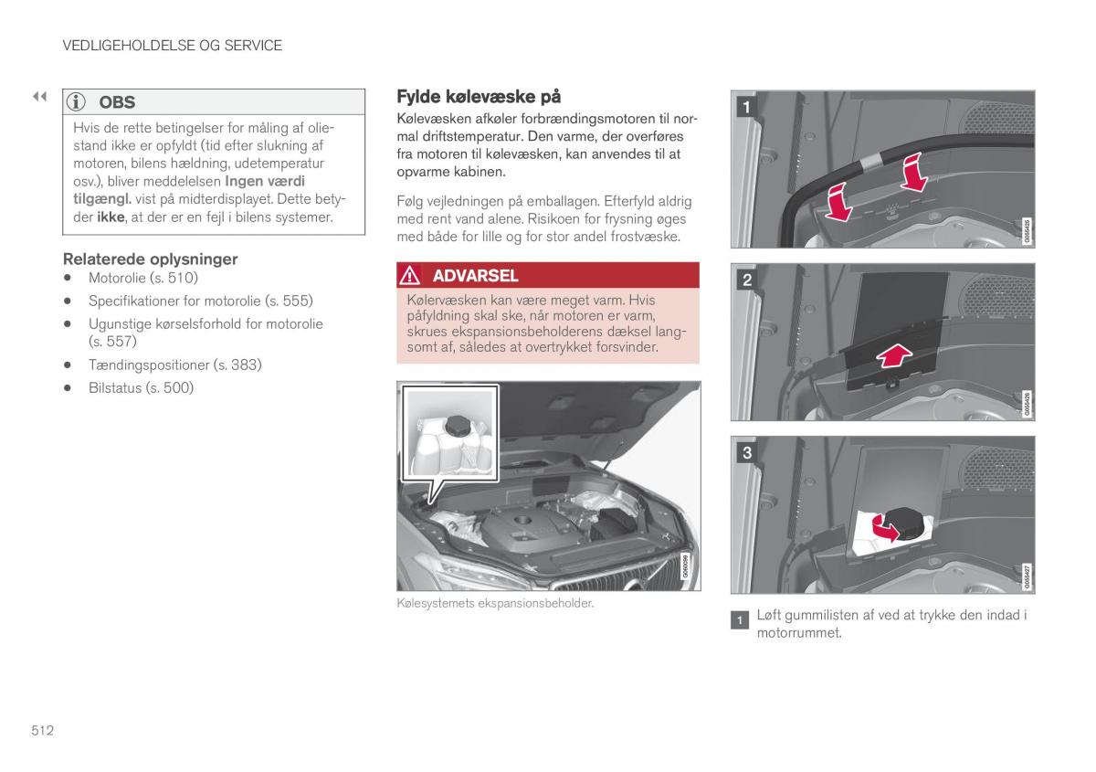 Volvo XC90 II 2 Bilens instruktionsbog / page 514