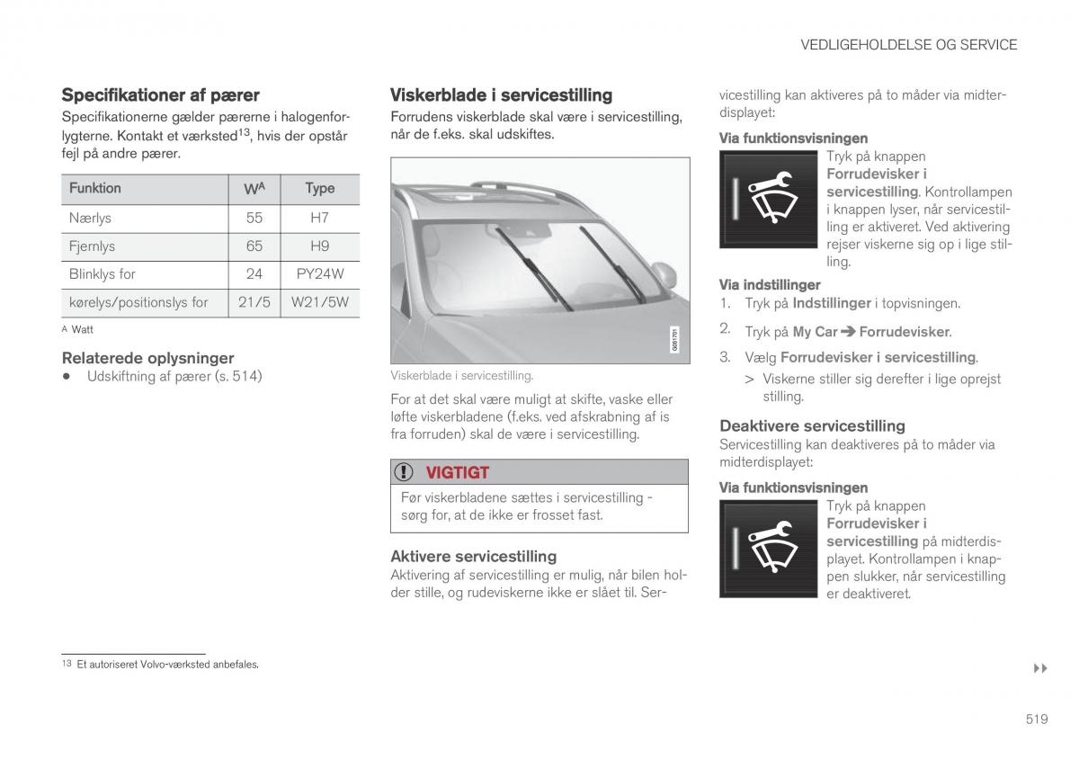 Volvo XC90 II 2 Bilens instruktionsbog / page 521