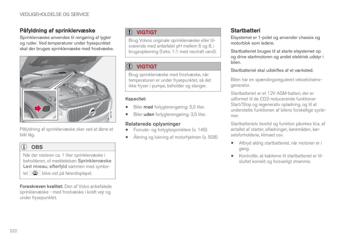 Volvo XC90 II 2 Bilens instruktionsbog / page 524