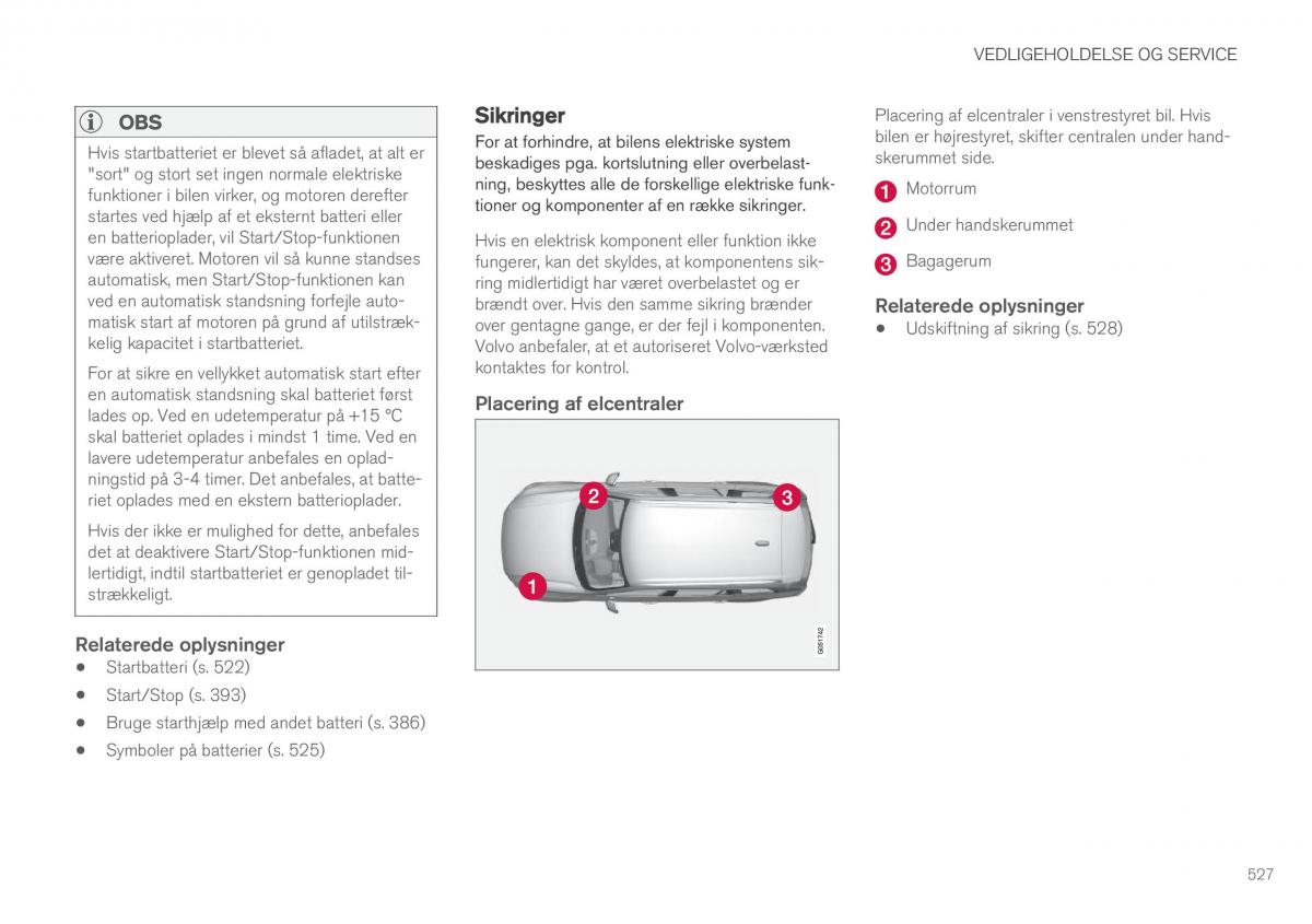 Volvo XC90 II 2 Bilens instruktionsbog / page 529