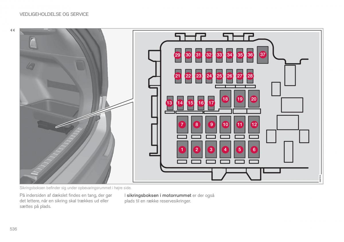 Volvo XC90 II 2 Bilens instruktionsbog / page 538