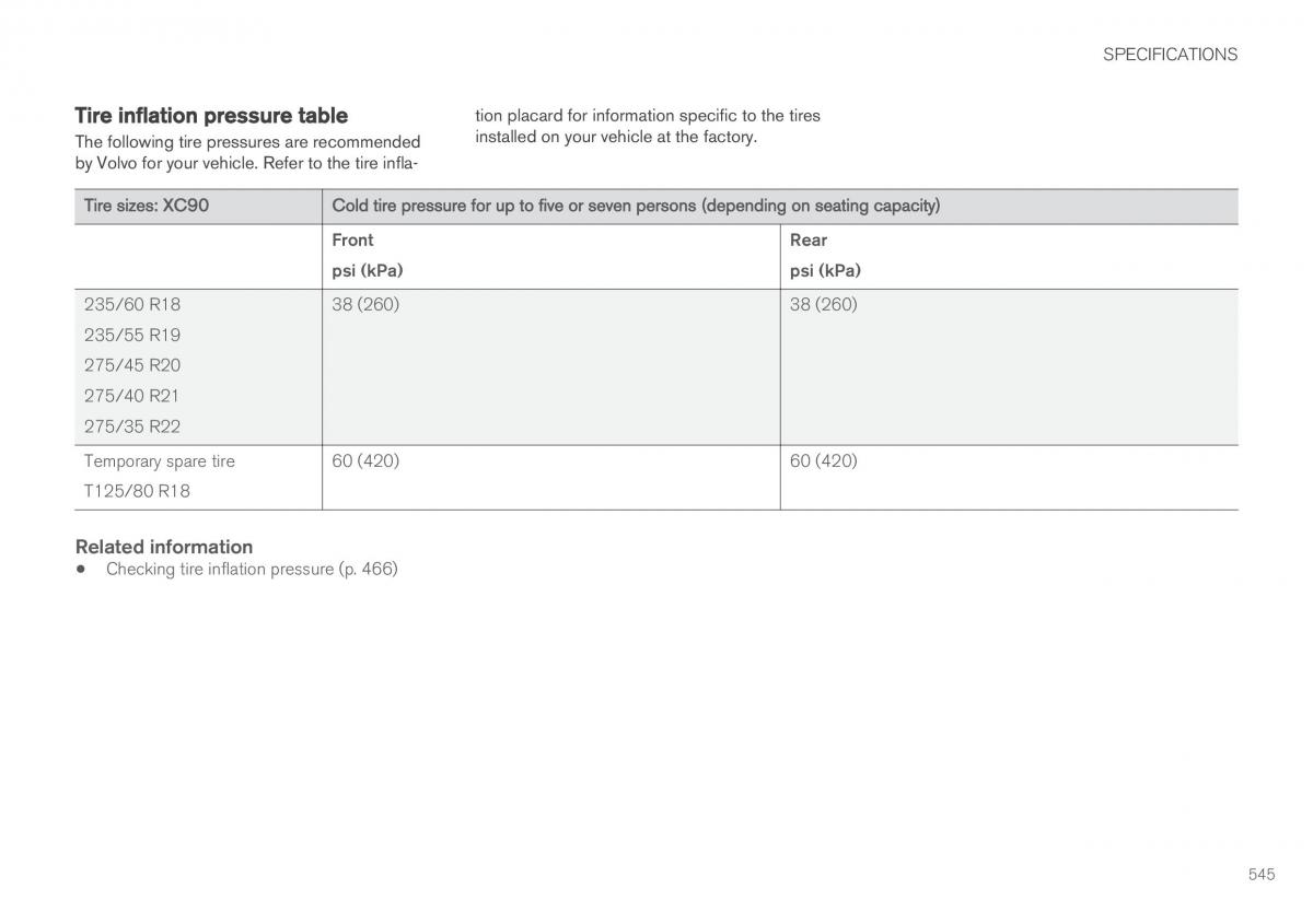 Volvo XC90 II 2 owners manual / page 547