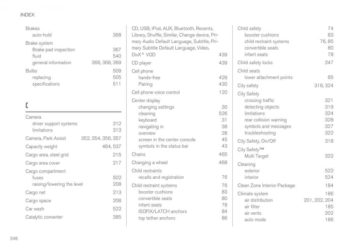 Volvo XC90 II 2 owners manual / page 550