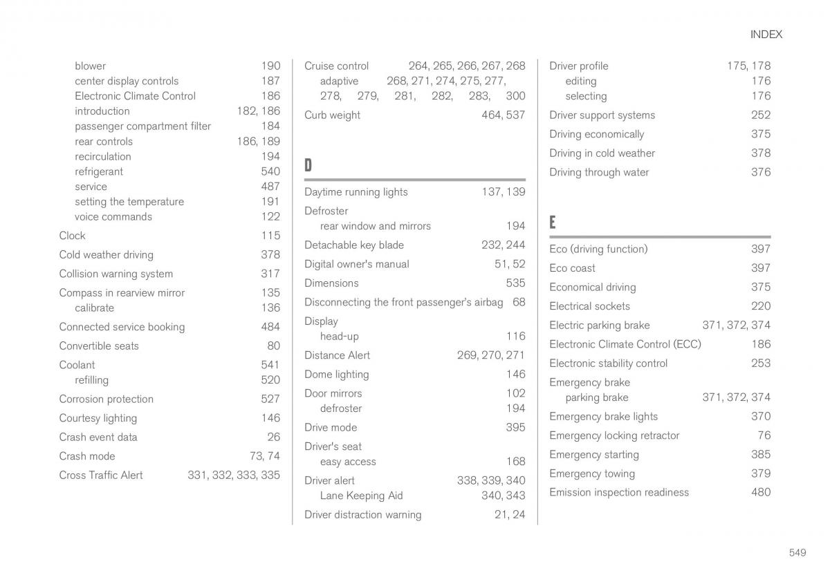 Volvo XC90 II 2 owners manual / page 551