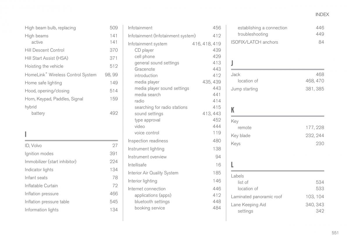 Volvo XC90 II 2 owners manual / page 553