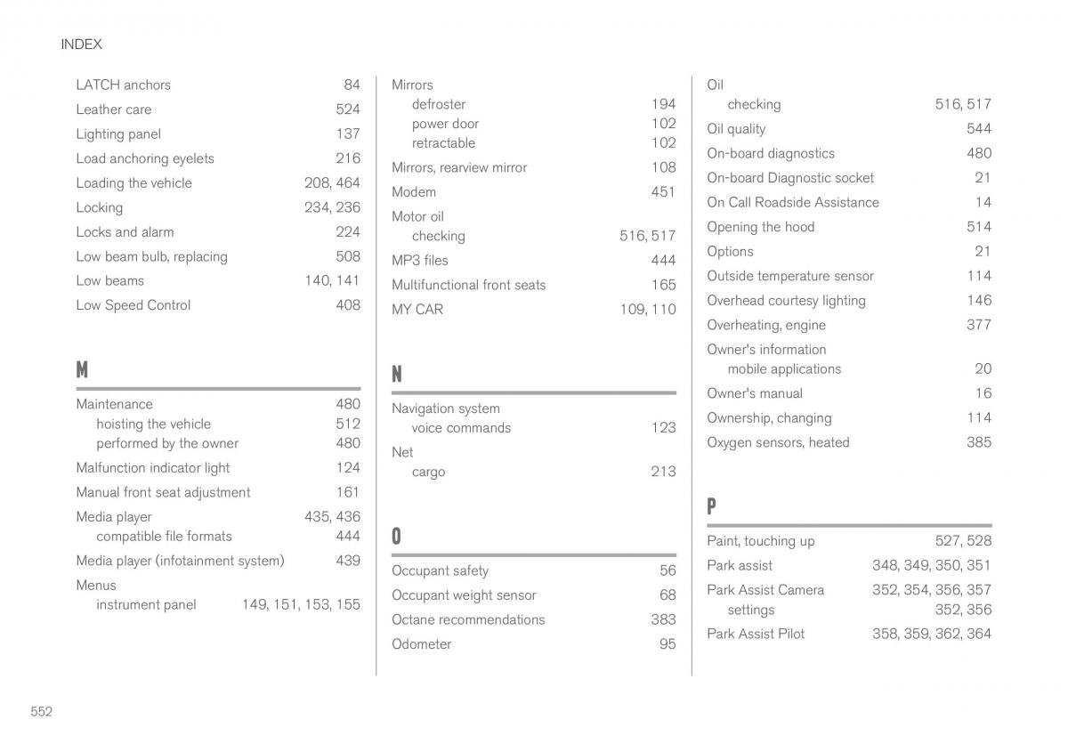 Volvo XC90 II 2 owners manual / page 554